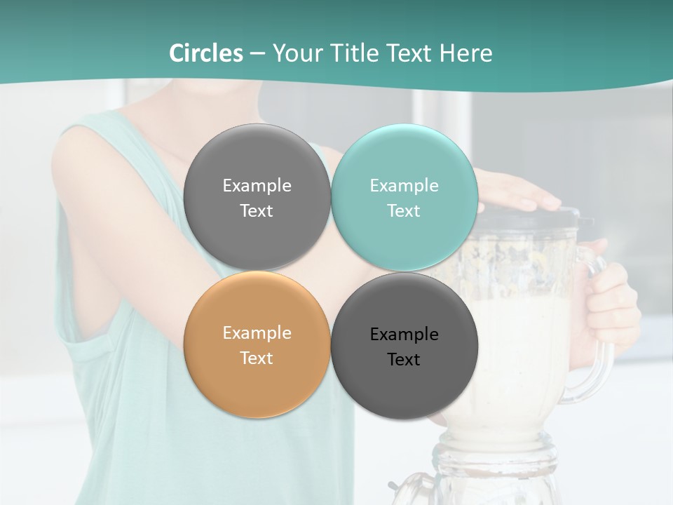 A Woman Is Making A Smoothie In A Blender PowerPoint Template