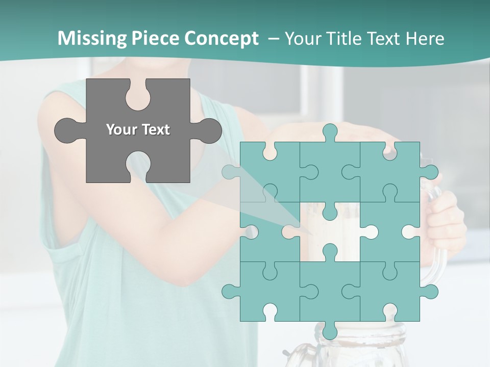 A Woman Is Making A Smoothie In A Blender PowerPoint Template