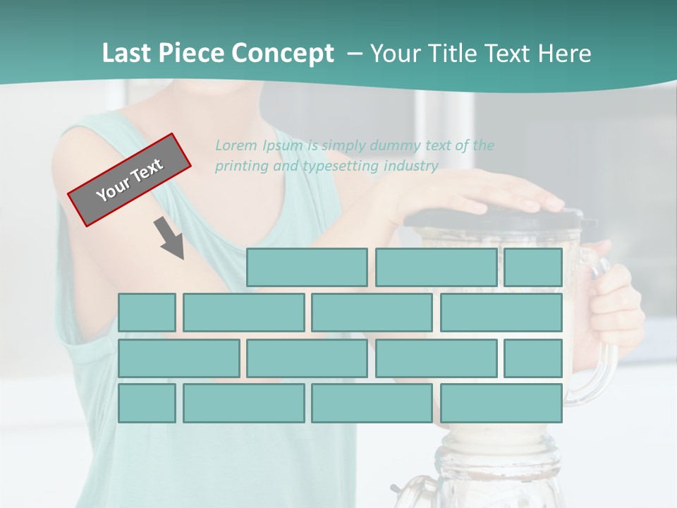 A Woman Is Making A Smoothie In A Blender PowerPoint Template
