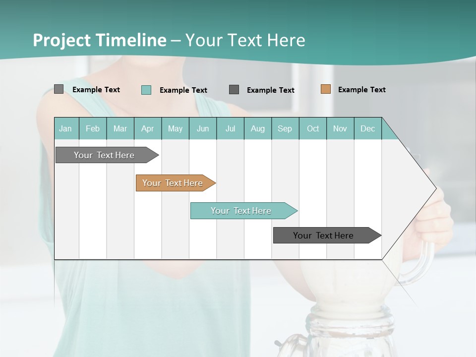 A Woman Is Making A Smoothie In A Blender PowerPoint Template