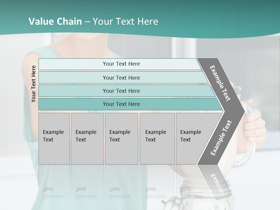 A Woman Is Making A Smoothie In A Blender PowerPoint Template
