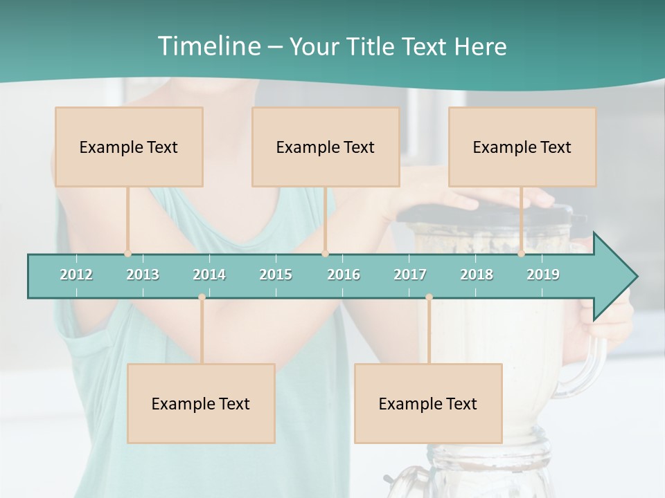 A Woman Is Making A Smoothie In A Blender PowerPoint Template