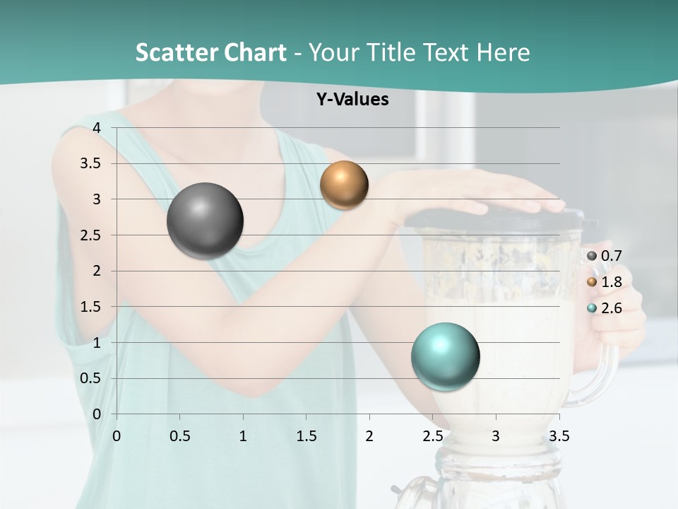 A Woman Is Making A Smoothie In A Blender PowerPoint Template