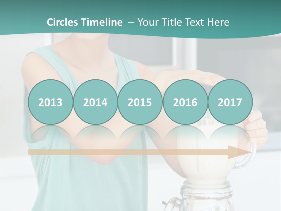 A Woman Is Making A Smoothie In A Blender PowerPoint Template