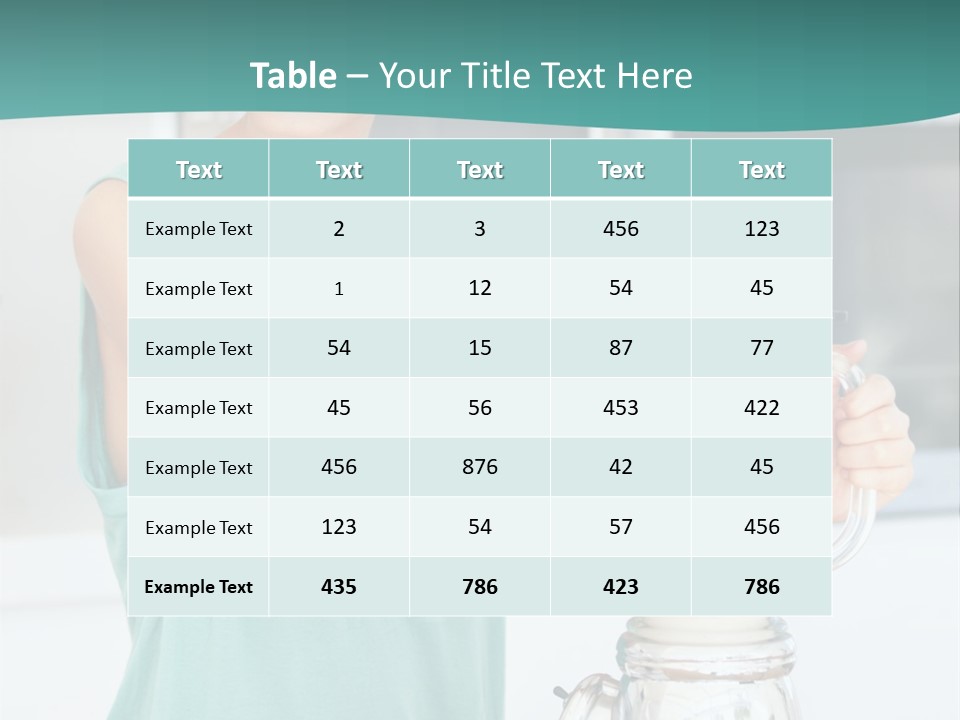 A Woman Is Making A Smoothie In A Blender PowerPoint Template