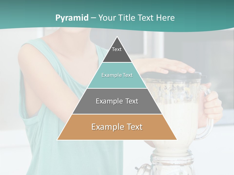 A Woman Is Making A Smoothie In A Blender PowerPoint Template