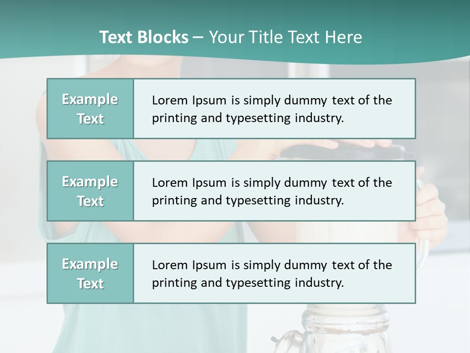 A Woman Is Making A Smoothie In A Blender PowerPoint Template