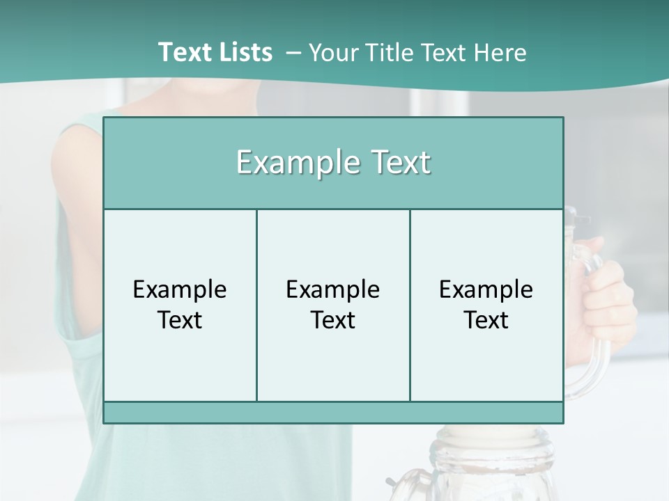 A Woman Is Making A Smoothie In A Blender PowerPoint Template