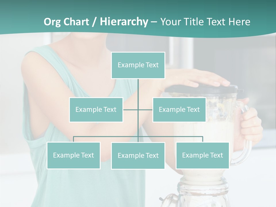 A Woman Is Making A Smoothie In A Blender PowerPoint Template