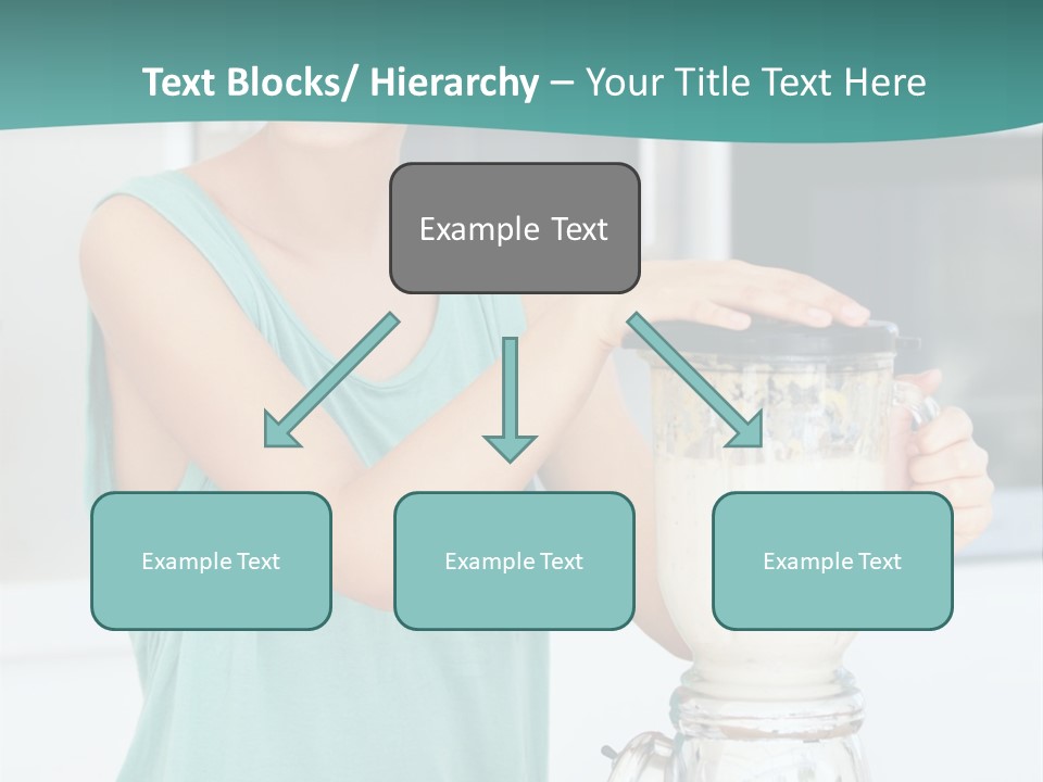 A Woman Is Making A Smoothie In A Blender PowerPoint Template