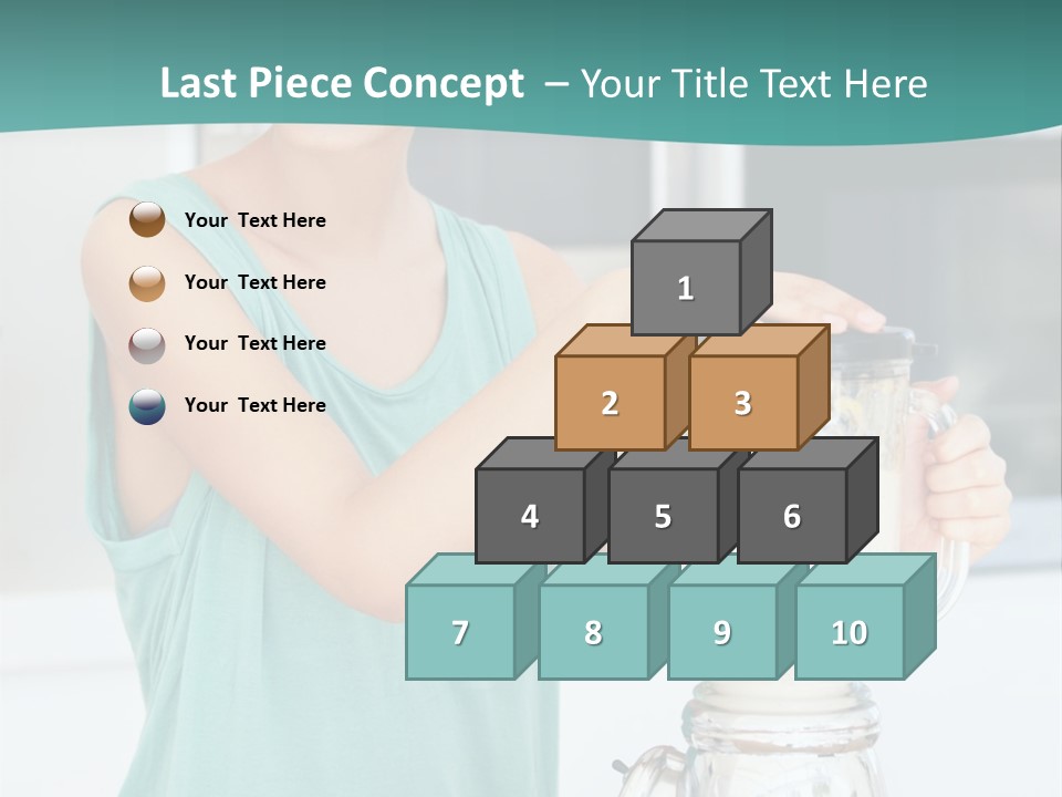 A Woman Is Making A Smoothie In A Blender PowerPoint Template