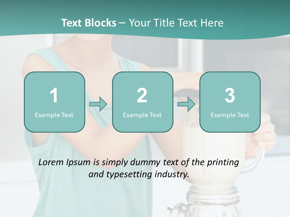 A Woman Is Making A Smoothie In A Blender PowerPoint Template