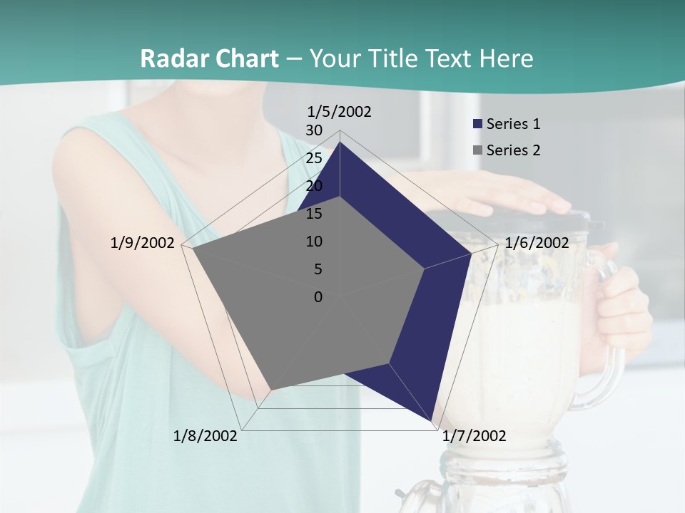 A Woman Is Making A Smoothie In A Blender PowerPoint Template