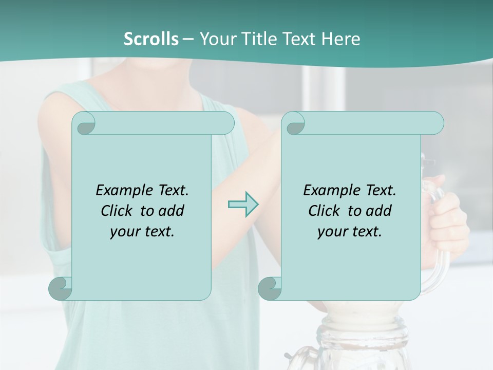 A Woman Is Making A Smoothie In A Blender PowerPoint Template