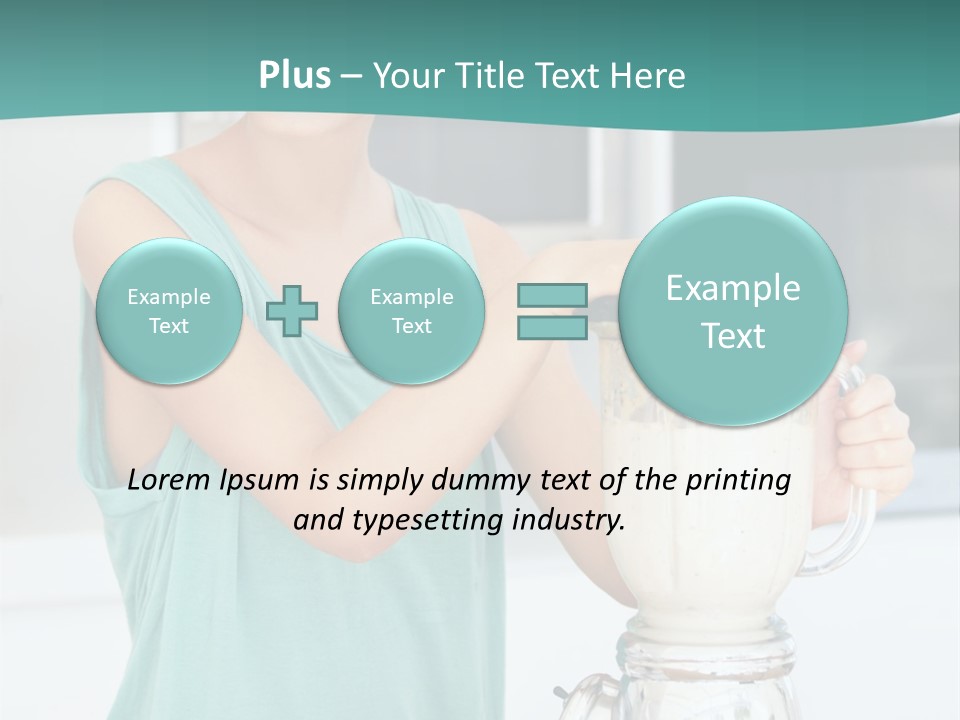 A Woman Is Making A Smoothie In A Blender PowerPoint Template