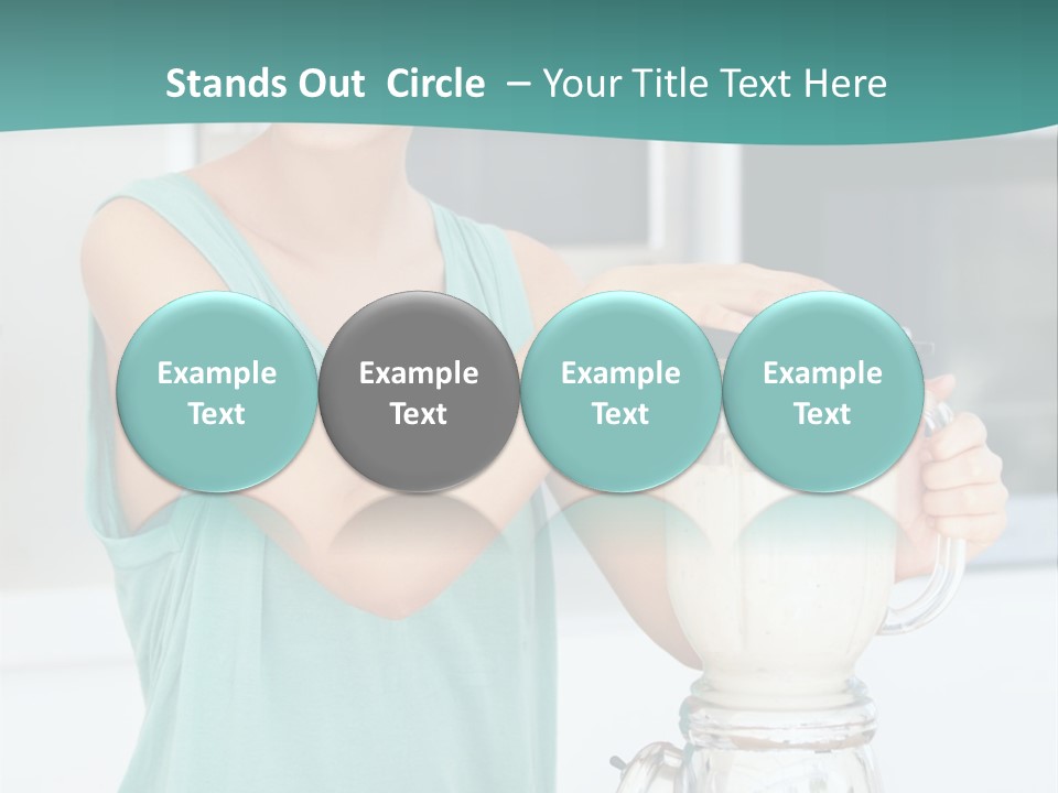 A Woman Is Making A Smoothie In A Blender PowerPoint Template