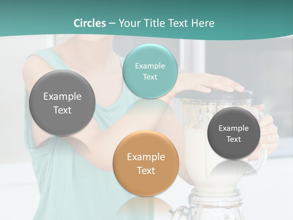 A Woman Is Making A Smoothie In A Blender PowerPoint Template