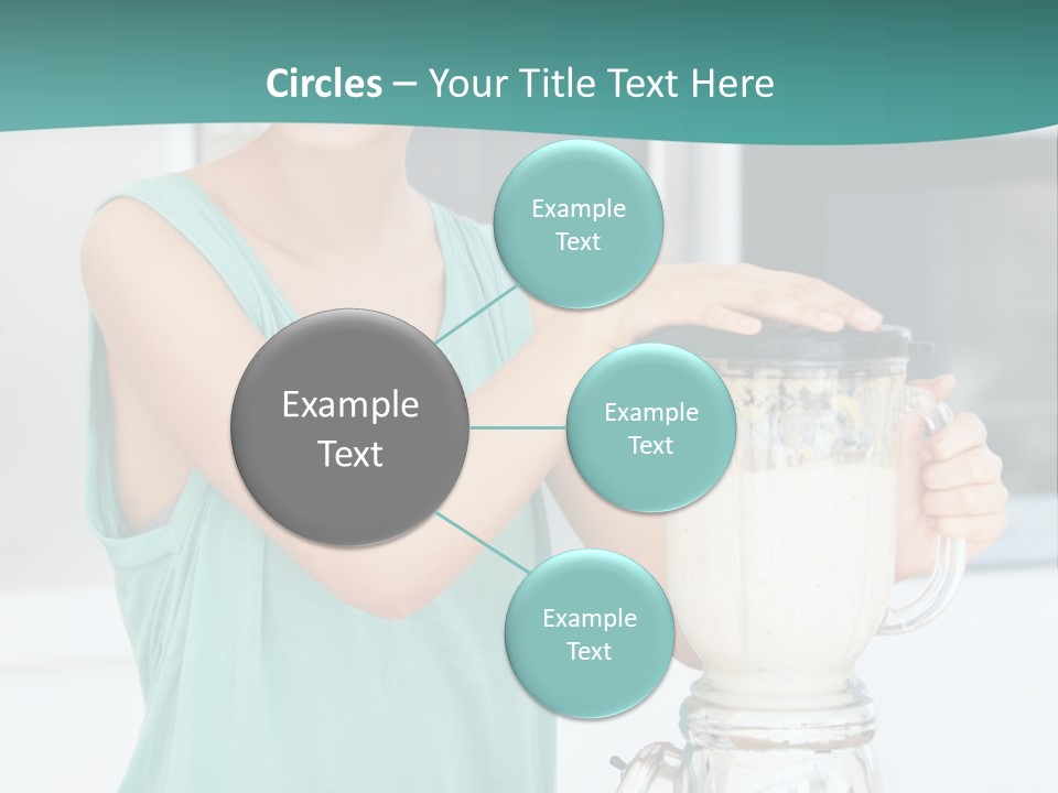 A Woman Is Making A Smoothie In A Blender PowerPoint Template