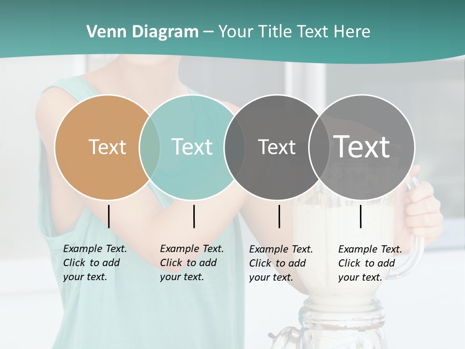 A Woman Is Making A Smoothie In A Blender PowerPoint Template