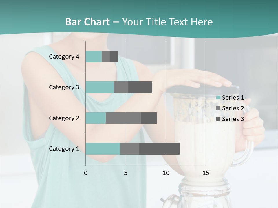A Woman Is Making A Smoothie In A Blender PowerPoint Template