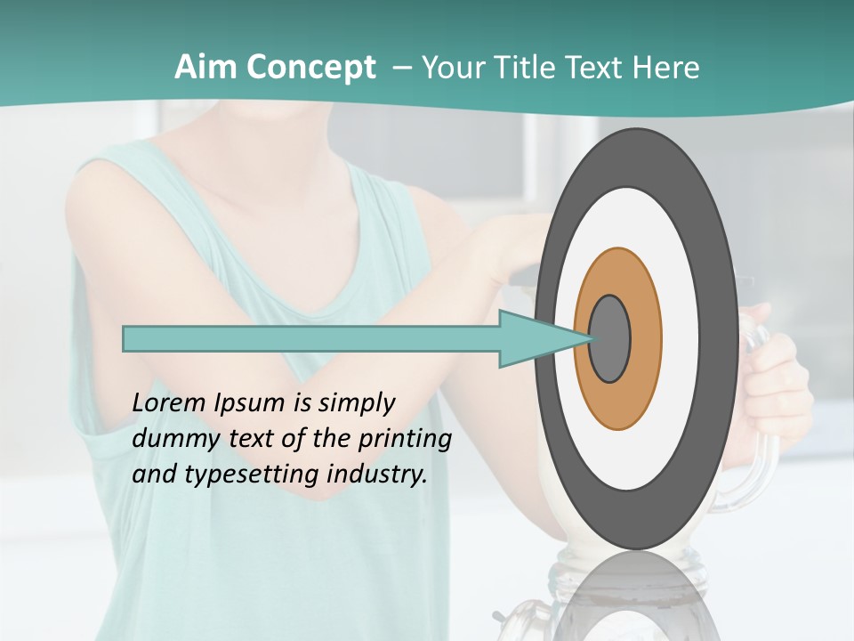 A Woman Is Making A Smoothie In A Blender PowerPoint Template