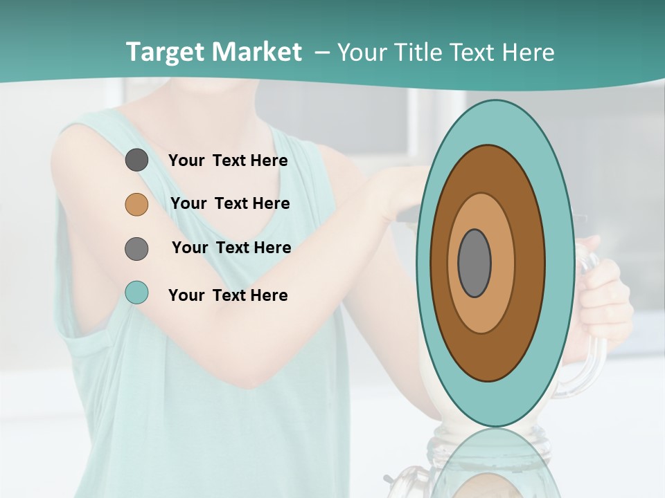 A Woman Is Making A Smoothie In A Blender PowerPoint Template