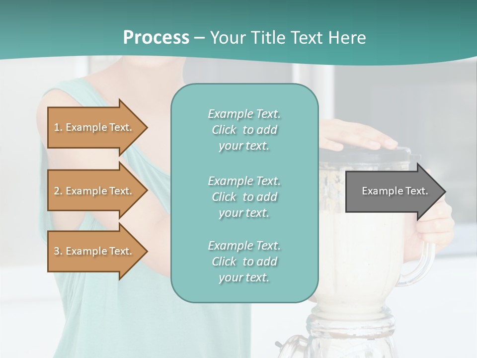 A Woman Is Making A Smoothie In A Blender PowerPoint Template