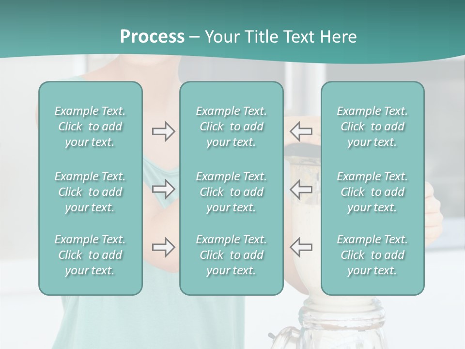A Woman Is Making A Smoothie In A Blender PowerPoint Template