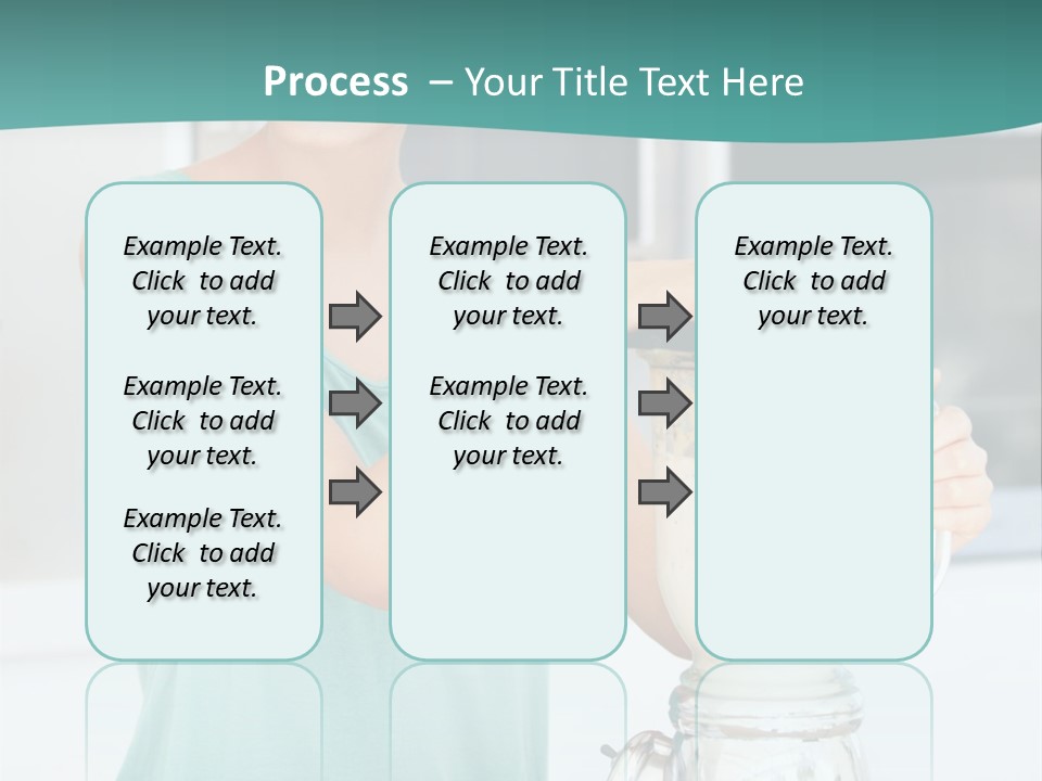 A Woman Is Making A Smoothie In A Blender PowerPoint Template
