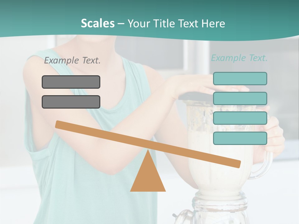 A Woman Is Making A Smoothie In A Blender PowerPoint Template