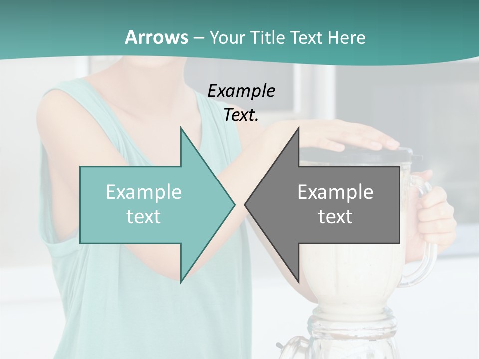 A Woman Is Making A Smoothie In A Blender PowerPoint Template