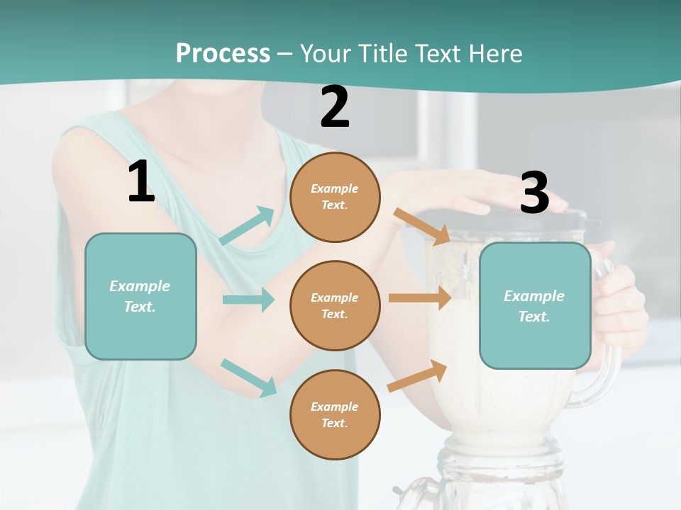 A Woman Is Making A Smoothie In A Blender PowerPoint Template