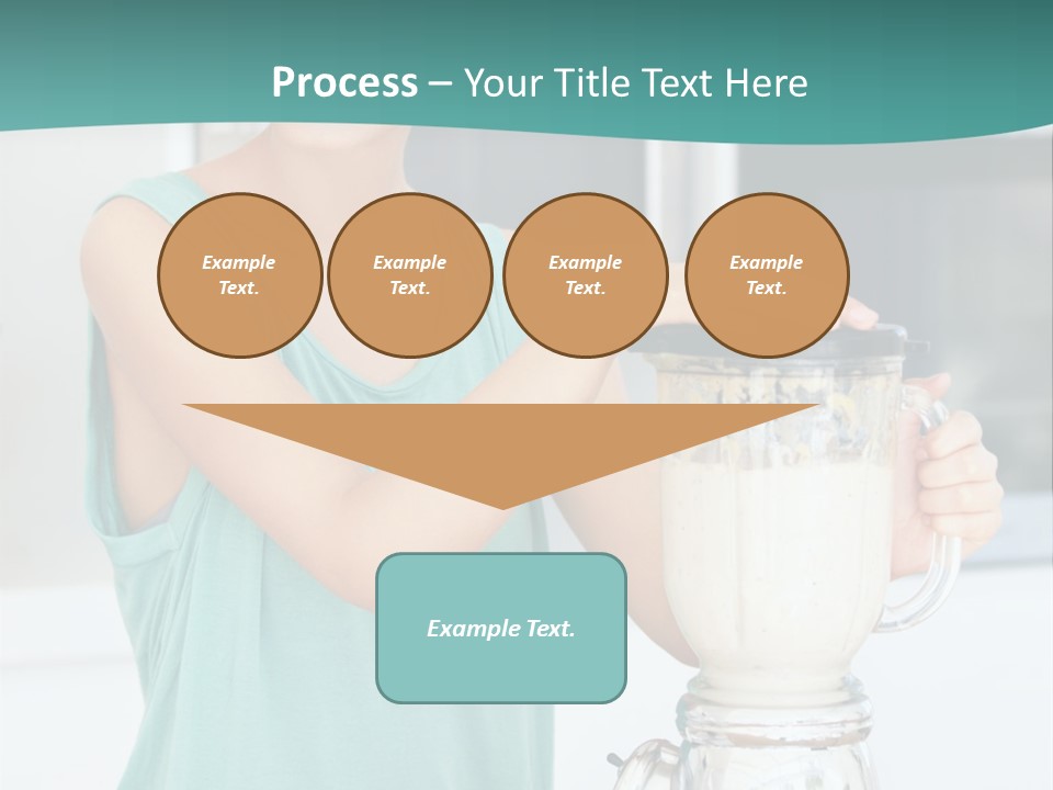 A Woman Is Making A Smoothie In A Blender PowerPoint Template