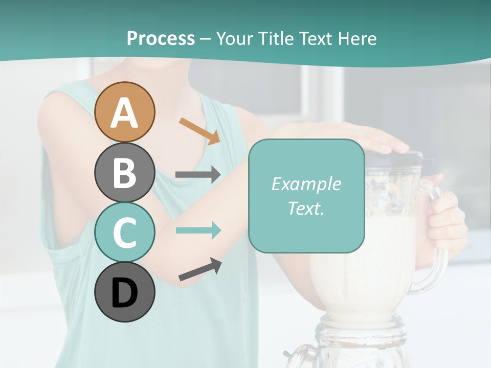 A Woman Is Making A Smoothie In A Blender PowerPoint Template