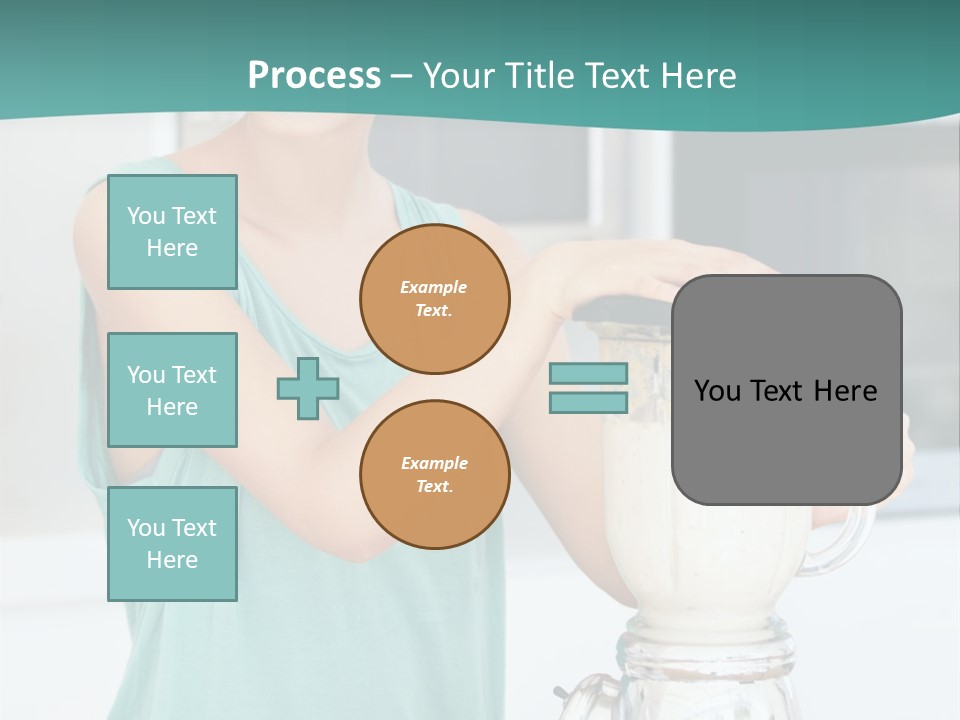 A Woman Is Making A Smoothie In A Blender PowerPoint Template