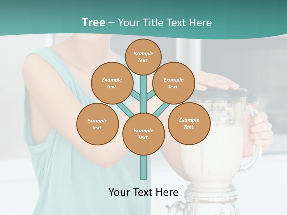 A Woman Is Making A Smoothie In A Blender PowerPoint Template