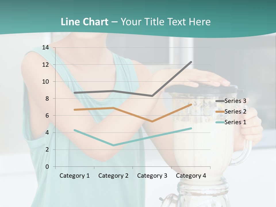 A Woman Is Making A Smoothie In A Blender PowerPoint Template