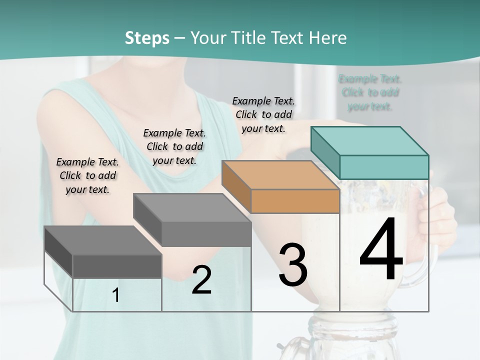 A Woman Is Making A Smoothie In A Blender PowerPoint Template