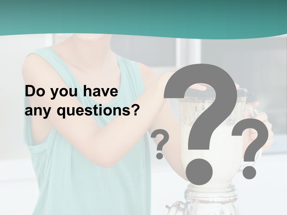 A Woman Is Making A Smoothie In A Blender PowerPoint Template