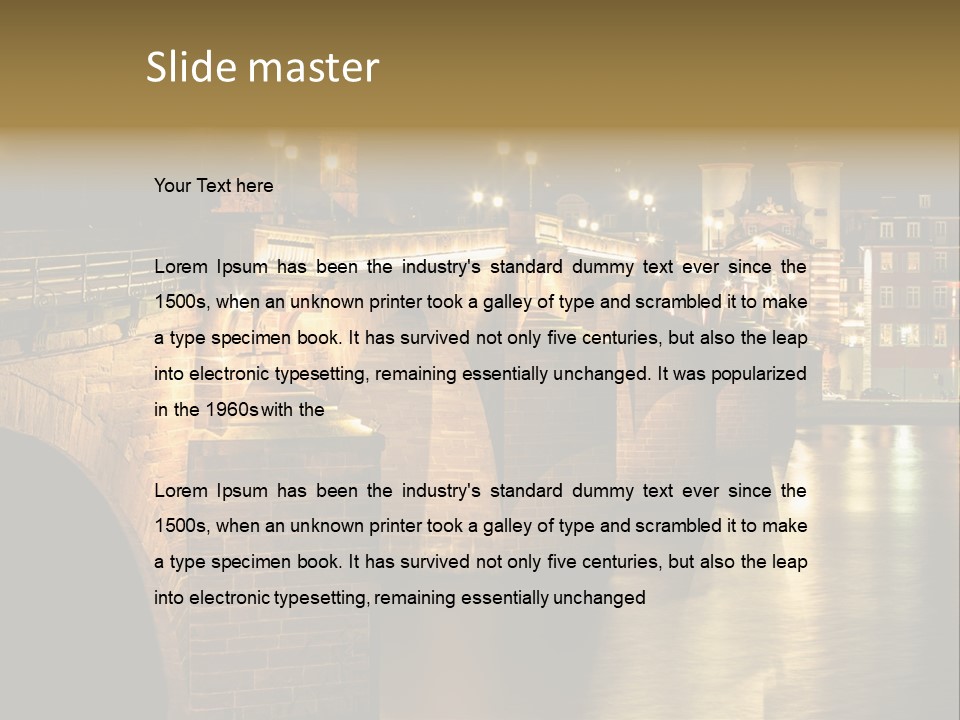 Old Beautiful Reflection PowerPoint Template