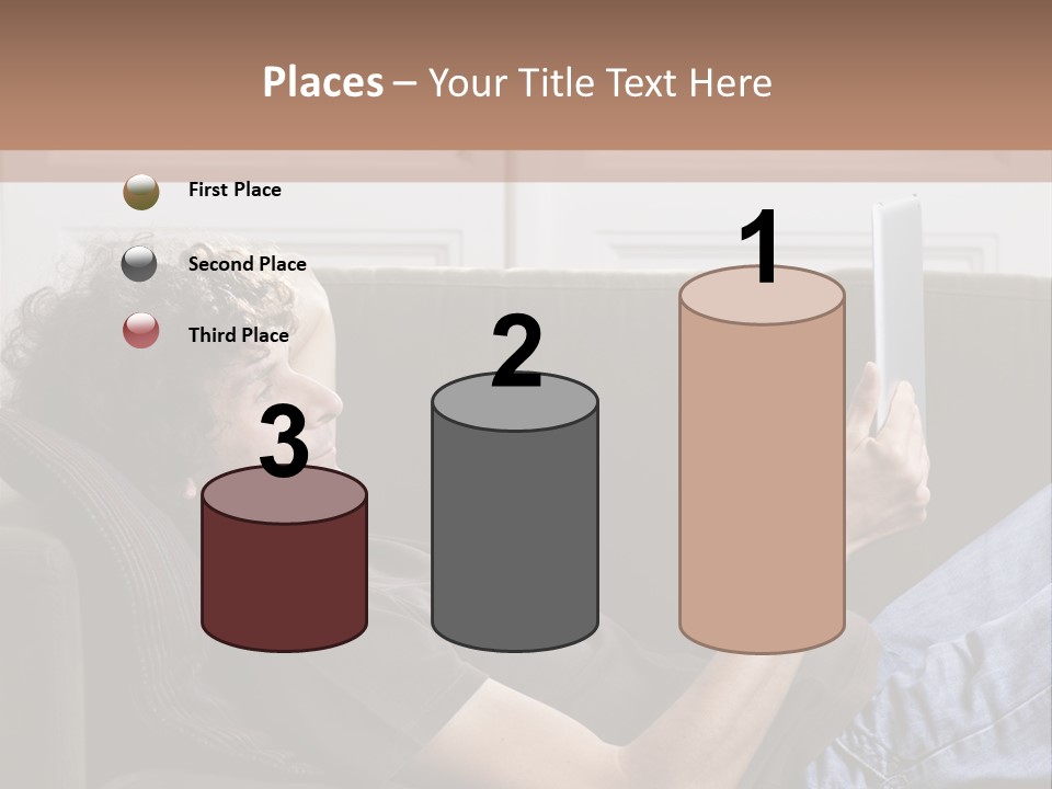Two Seater Sofa Touchpad Wireless Technology PowerPoint Template