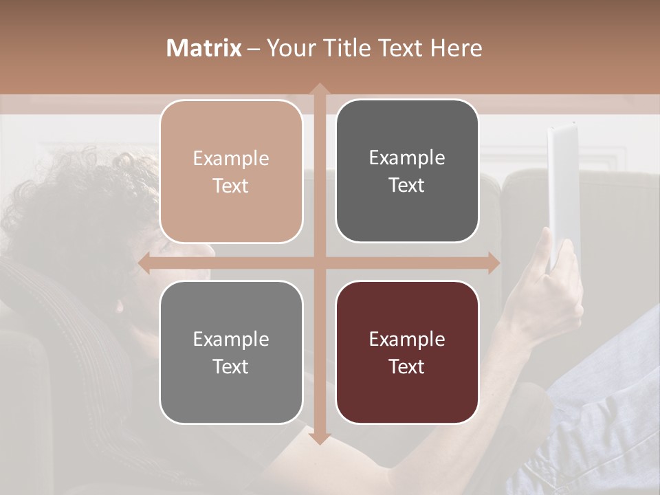 Two Seater Sofa Touchpad Wireless Technology PowerPoint Template