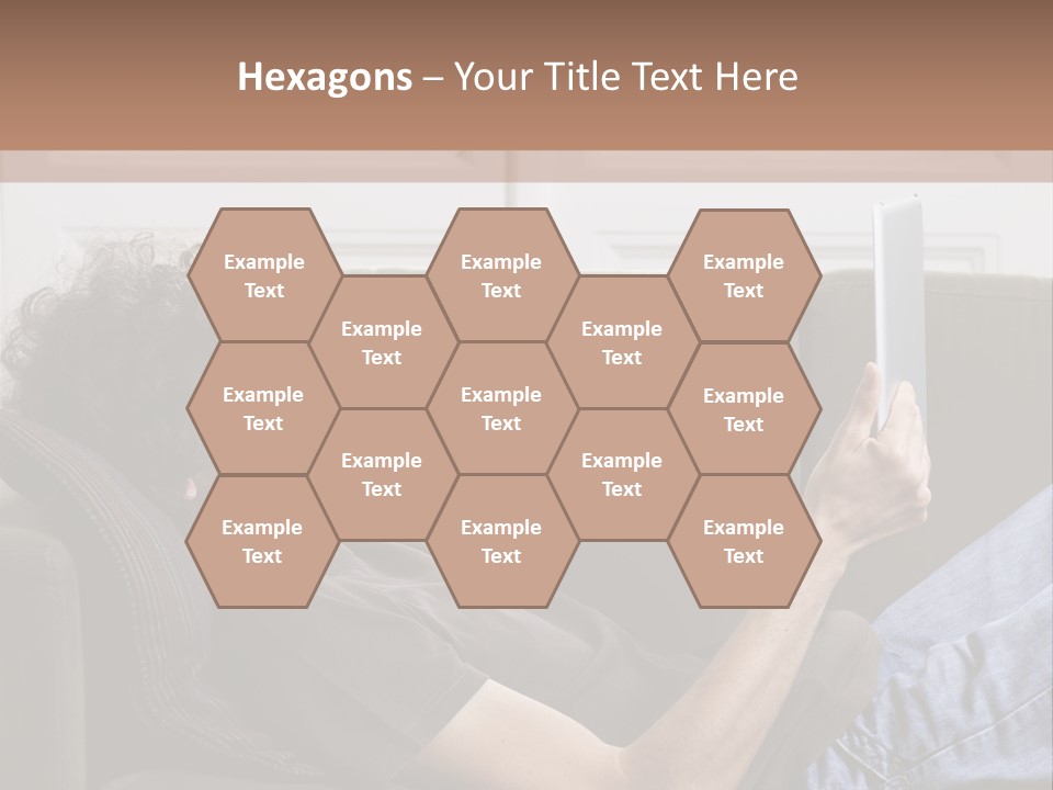 Two Seater Sofa Touchpad Wireless Technology PowerPoint Template