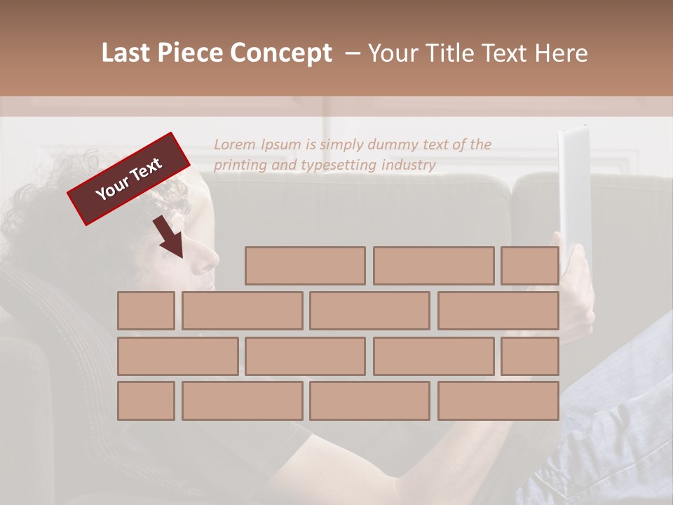 Two Seater Sofa Touchpad Wireless Technology PowerPoint Template
