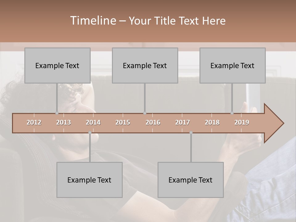 Two Seater Sofa Touchpad Wireless Technology PowerPoint Template