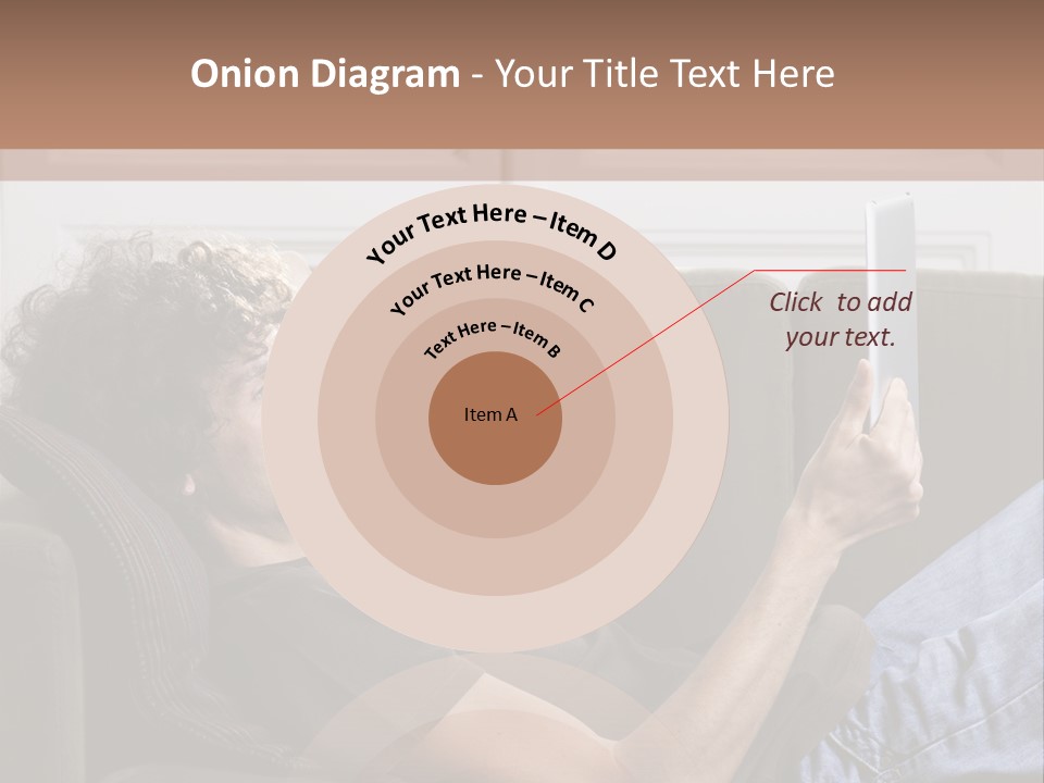 Two Seater Sofa Touchpad Wireless Technology PowerPoint Template