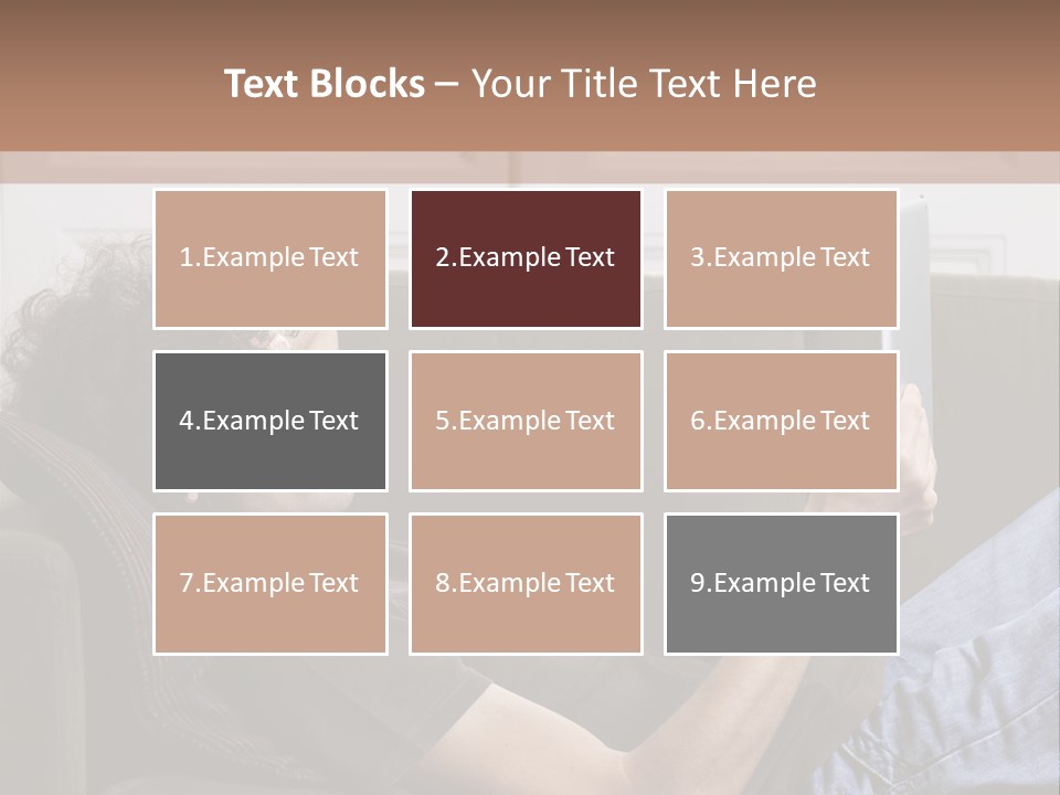 Two Seater Sofa Touchpad Wireless Technology PowerPoint Template