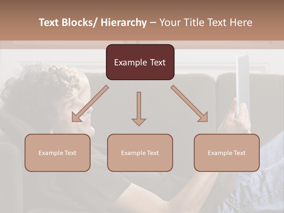 Two Seater Sofa Touchpad Wireless Technology PowerPoint Template