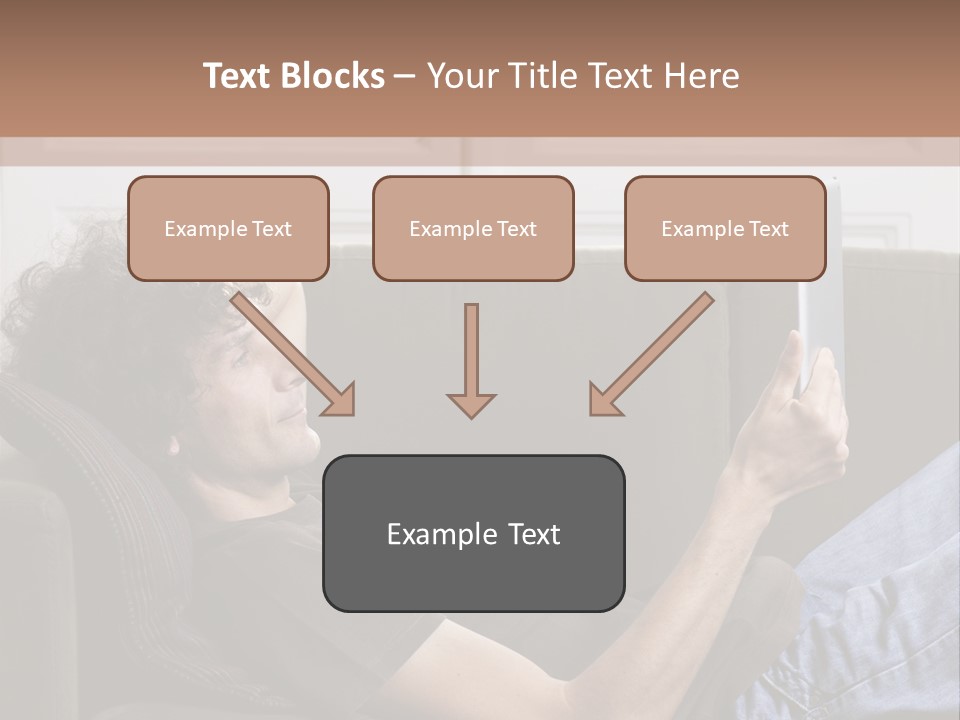 Two Seater Sofa Touchpad Wireless Technology PowerPoint Template