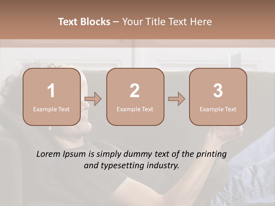 Two Seater Sofa Touchpad Wireless Technology PowerPoint Template